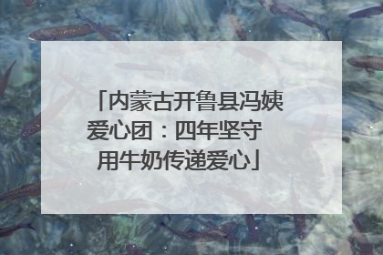 内蒙古开鲁县冯姨爱心团：四年坚守 用牛奶传递爱心