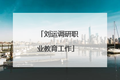 刘运调研职业教育工作