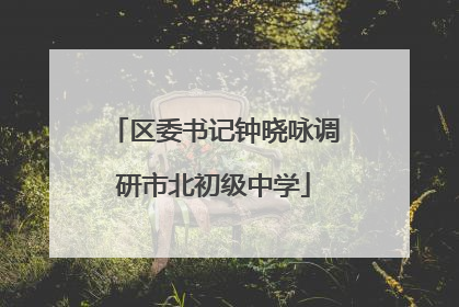 区委书记钟晓咏调研市北初级中学