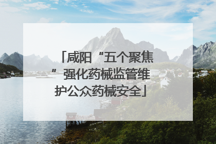 咸阳“五个聚焦”强化药械监管维护公众药械安全