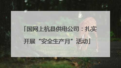 国网上杭县供电公司：扎实开展“安全生产月”活动