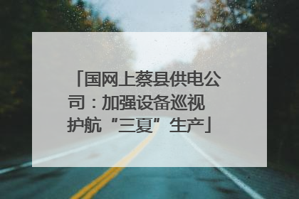 国网上蔡县供电公司：加强设备巡视 护航“三夏”生产