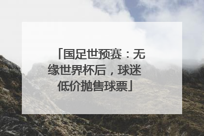 国足世预赛：无缘世界杯后，球迷低价抛售球票