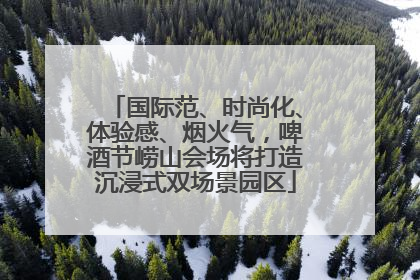 国际范、时尚化、体验感、烟火气，啤酒节崂山会场将打造沉浸式双场景园区