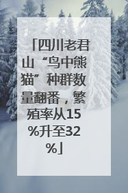 四川老君山“鸟中熊猫”种群数量翻番，繁殖率从15%升至32%