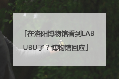 在洛阳博物馆看到LABUBU了？博物馆回应