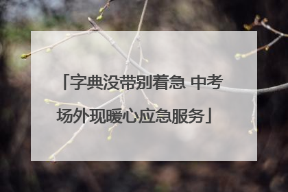 字典没带别着急 中考场外现暖心应急服务