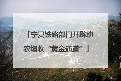 宁夏铁路部门开辟助农增收“黄金通道”