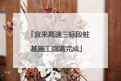 宜来高速三标段桩基施工圆满完成