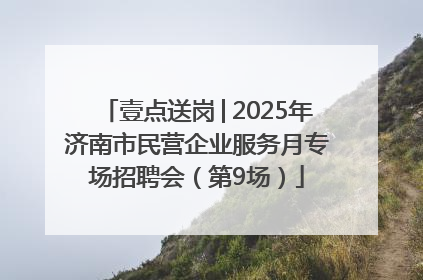 壹点送岗│2025年济南市民营企业服务月专场招聘会（第9场）