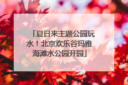 夏日来主题公园玩水！北京欢乐谷玛雅海滩水公园开园