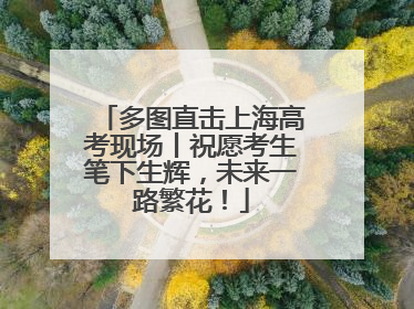 多图直击上海高考现场丨祝愿考生笔下生辉，未来一路繁花！