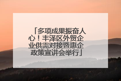 多项成果振奋人心！丰泽区外贸企业供需对接暨惠企政策宣讲会举行