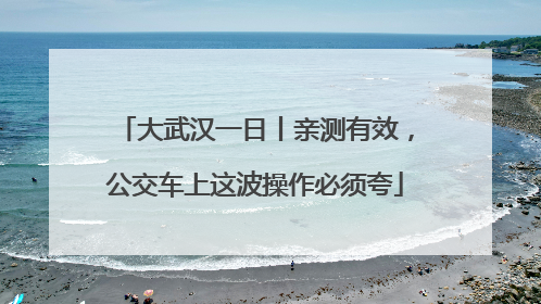大武汉一日丨亲测有效，公交车上这波操作必须夸