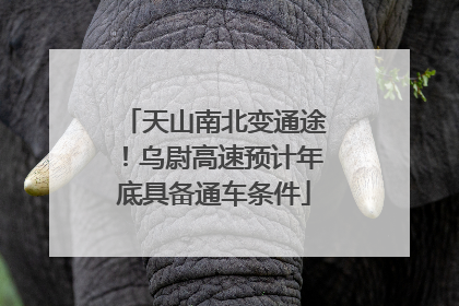 天山南北变通途！乌尉高速预计年底具备通车条件