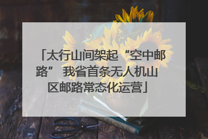 太行山间架起“空中邮路” 我省首条无人机山区邮路常态化运营