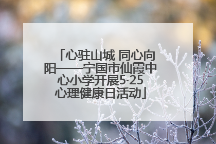 心驻山城 同心向阳——宁国市仙霞中心小学开展5·25心理健康日活动