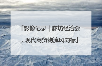 影像记录｜廊坊经洽会，现代商贸物流风向标