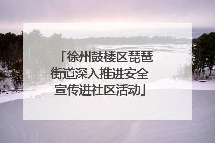 徐州鼓楼区琵琶街道深入推进安全宣传进社区活动