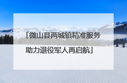 微山县两城镇精准服务助力退役军人再启航