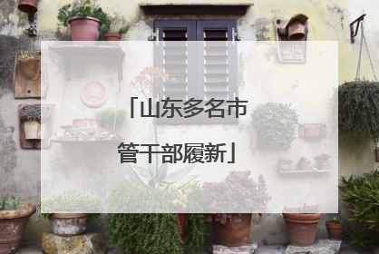 山东多名市管干部履新