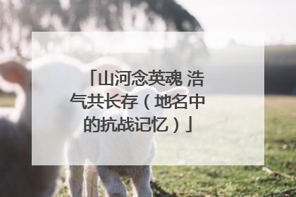 山河念英魂 浩气共长存（地名中的抗战记忆）