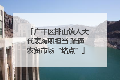 广丰区排山镇人大代表履职担当 疏通农贸市场“堵点”