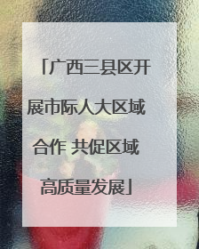 广西三县区开展市际人大区域合作 共促区域高质量发展