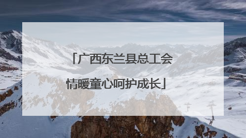 广西东兰县总工会情暖童心呵护成长