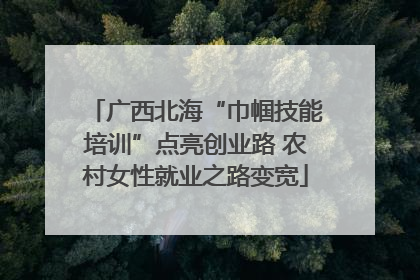 广西北海“巾帼技能培训”点亮创业路 农村女性就业之路变宽