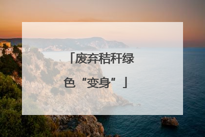 废弃秸秆绿色“变身”