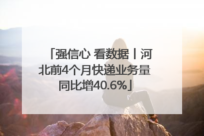 强信心 看数据丨河北前4个月快递业务量同比增40.6%