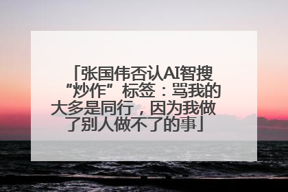 张国伟否认AI智搜“炒作”标签：骂我的大多是同行，因为我做了别人做不了的事