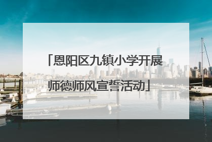 恩阳区九镇小学开展师德师风宣誓活动