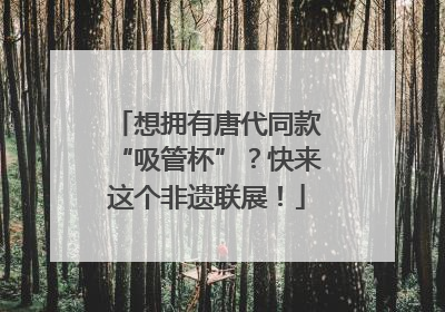 想拥有唐代同款“吸管杯”？快来这个非遗联展！