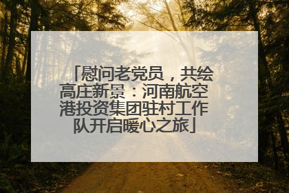 慰问老党员，共绘高庄新景：河南航空港投资集团驻村工作队开启暖心之旅