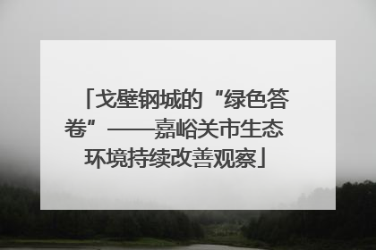 戈壁钢城的“绿色答卷”——嘉峪关市生态环境持续改善观察