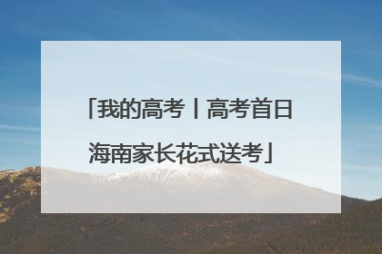 我的高考丨高考首日 海南家长花式送考