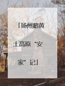 扬州鹅黄土高原“安家”记