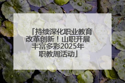 持续深化职业教育改革创新！山职开展丰富多彩2025年职教周活动