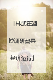 林武在淄博调研督导经济运行