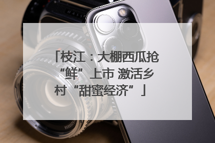 枝江：大棚西瓜抢“鲜”上市 激活乡村“甜蜜经济”