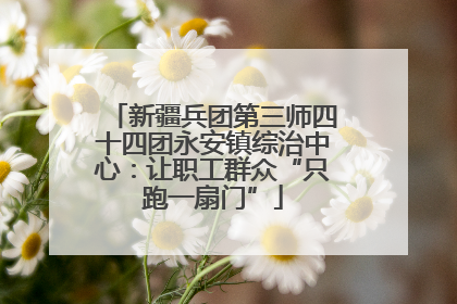 新疆兵团第三师四十四团永安镇综治中心：让职工群众“只跑一扇门”
