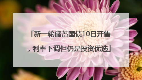 新一轮储蓄国债10日开售，利率下调但仍是投资优选