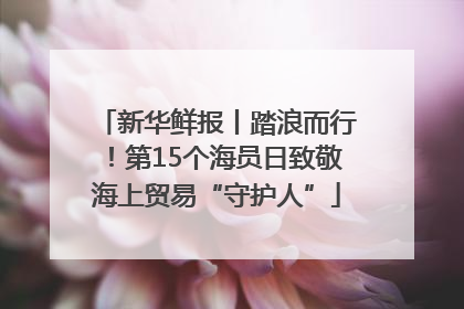 新华鲜报丨踏浪而行！第15个海员日致敬海上贸易“守护人”