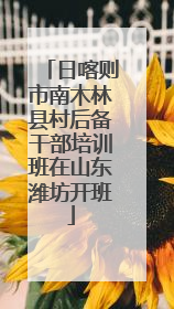 日喀则市南木林县村后备干部培训班在山东潍坊开班