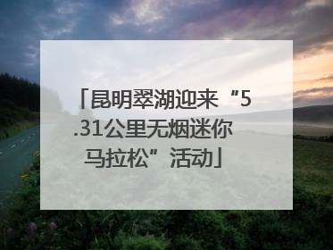 昆明翠湖迎来“5.31公里无烟迷你马拉松”活动