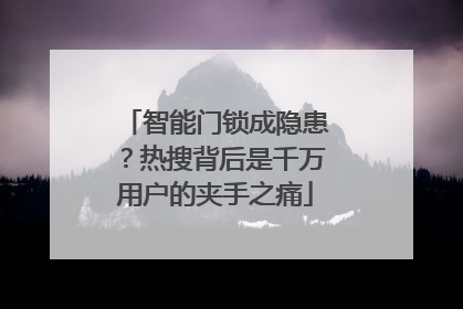 智能门锁成隐患？热搜背后是千万用户的夹手之痛