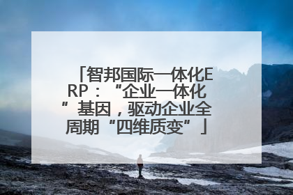 智邦国际一体化ERP：“企业一体化”基因，驱动企业全周期“四维质变”