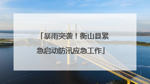 暴雨突袭！衡山县紧急启动防汛应急工作
